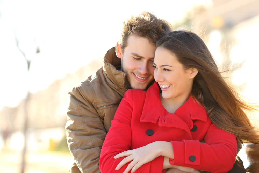 A couple enjoying their Maine honeymoon.