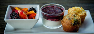 Breakfast options at a Boothbay Harbor area restaurant.